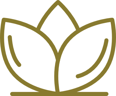 Grafik mit goldenem Lotus Blatt